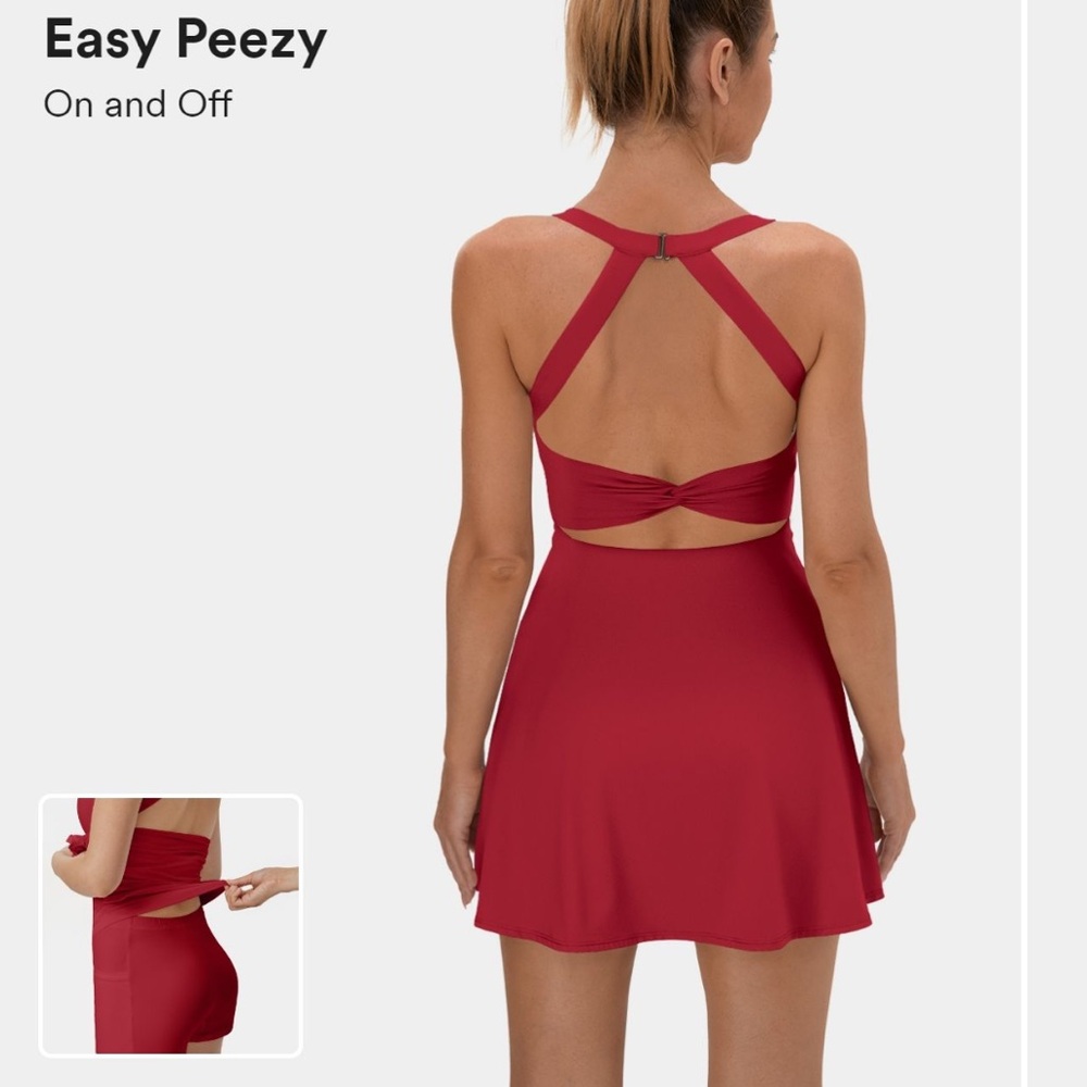 Halara Backless Twisted Active Dress-Easy Peezy Edition